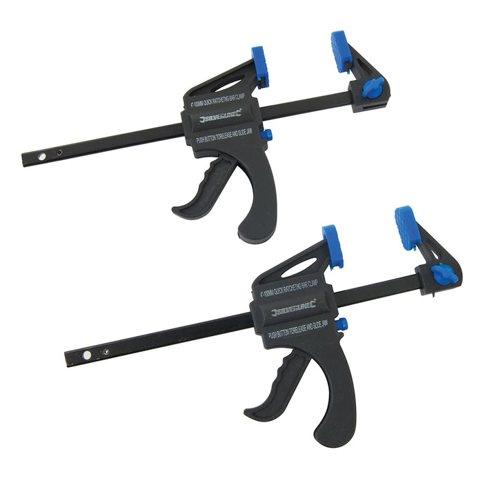 Mini Clamps 100mm - 150mm (Pack of 2) | Silverline