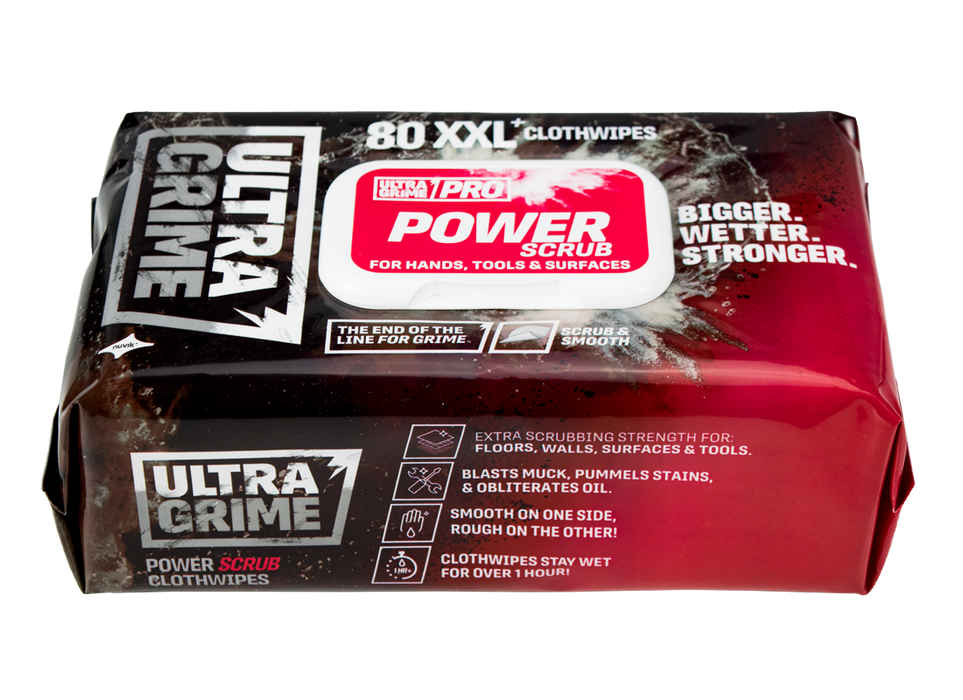 Ultragrime XXL Power Scrub Textured Wipes | UniWipe