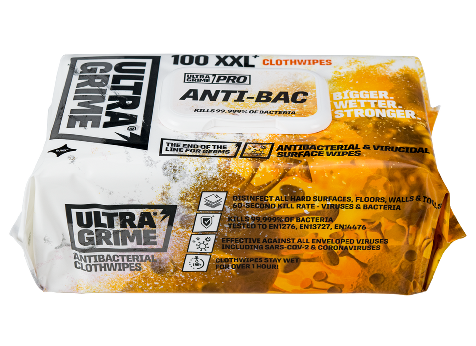 Ultragrime Pro XXL Anti-Bacterial Wipes | UniWipe