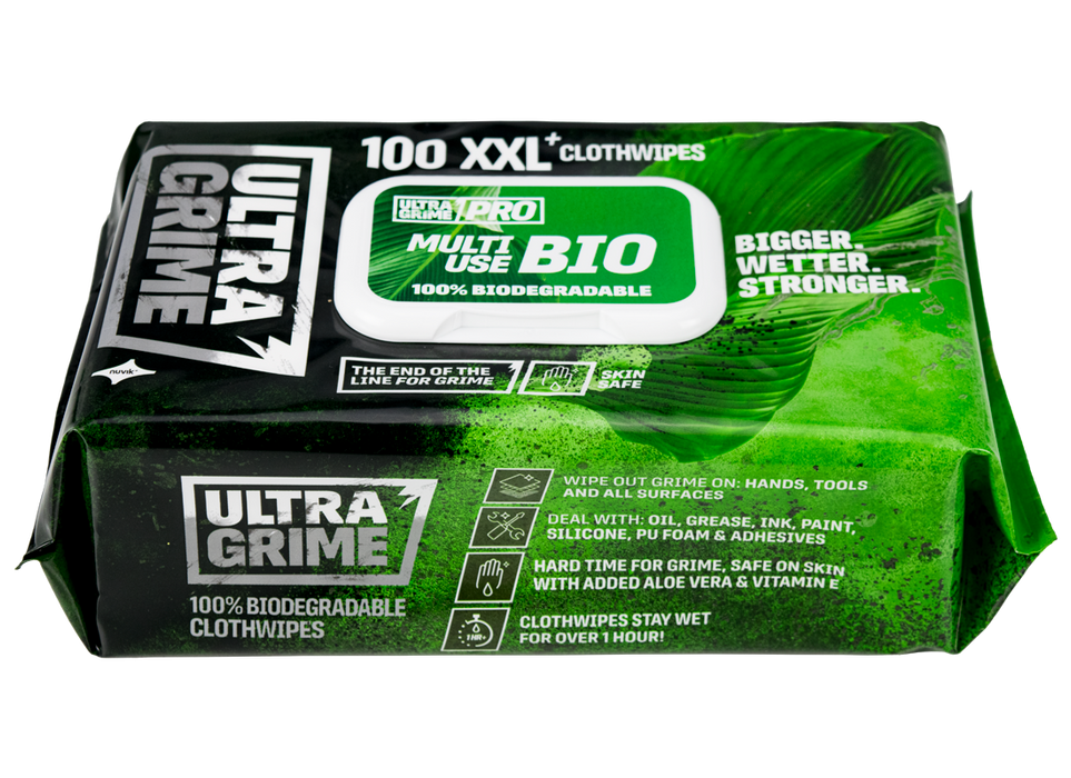 Ultragrime Pro XXL Bio-Degradable Wipes | UniWipe