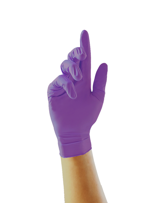 Heavy Duty Stronghold Purple Nitrile Chemical Resistant Chemo Gloves | UniGloves