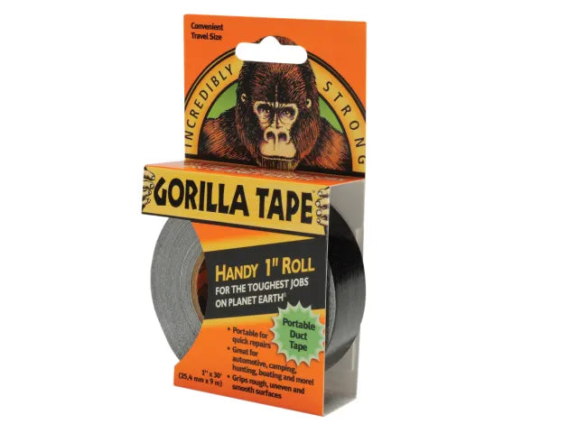 Gorilla Tape Handy Roll 25mm x 9m Black | Gorilla Glue