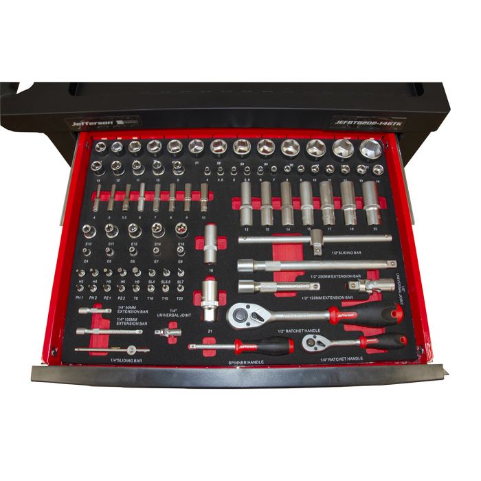 7 Drawer Tool Chest With Tools (146 Tools Included) | Jefferson Professional