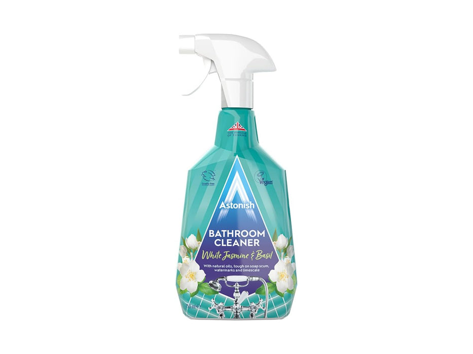 White Jasmine & Basil Bathroom Cleaner Spray, 750ml | Astonish