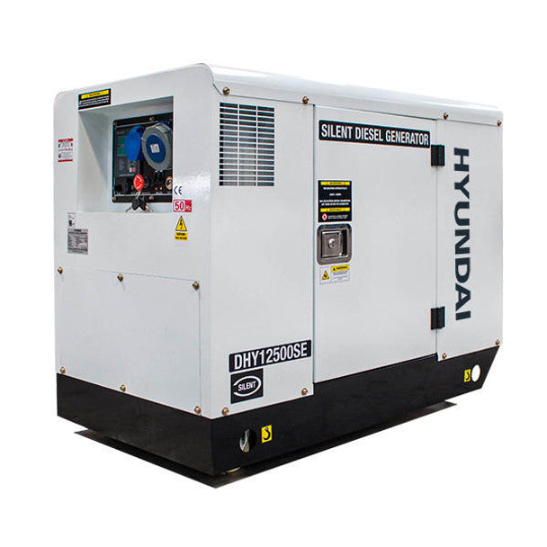 Diesel Standby Generator, 230V Single Phase Output, 3000RPM, Quiet Silenced Canopy | Hyundai