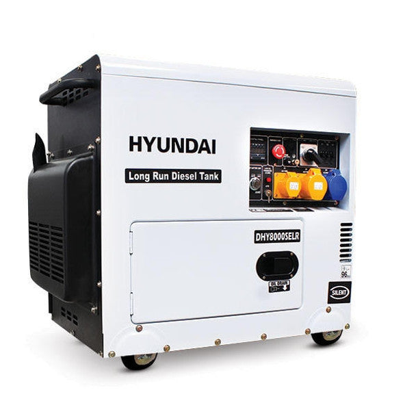 Silenced Diesel Generator, 3000RPM, Long Running Standby, 230V Single Phase (5.8kW / 7.5kVA) | Hyundai