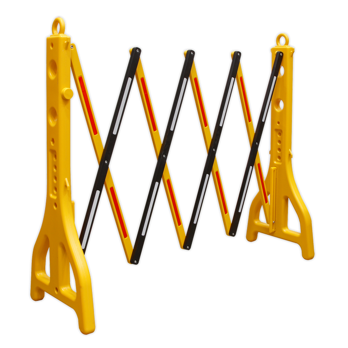 Folding Barrier Crowd Control/Barricade Wall Mountable (2500mm, Plastic) | Sealey