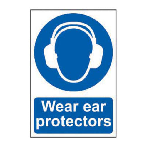 PVC Ear Protectors Self Adhesive Sign | 200 x 300mm