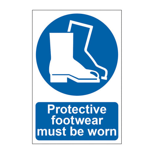 PVC Protective Footwear Self Adhesive Sign | 200 x 300mm
