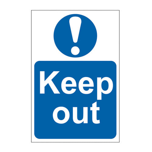 PVC Keep Out Self Adhesive Sign | 200 x 300mm
