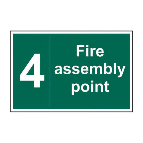 PVC Fire Assembly Point Sign 0-9 | 300 x 200mm