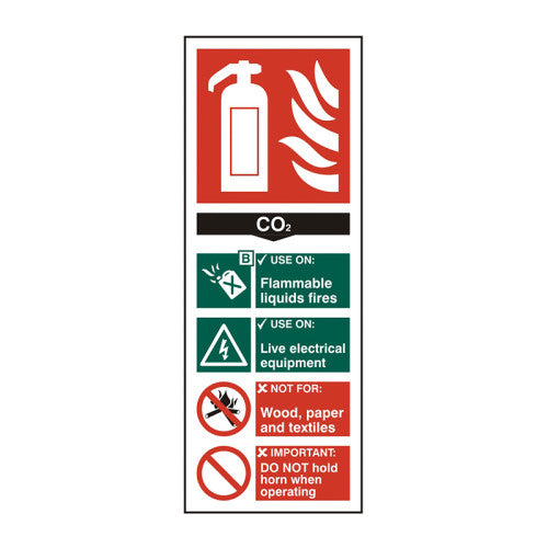 PVC Fire Extinguisher Self Adhesive Assorted Signs | 75 x 200mm