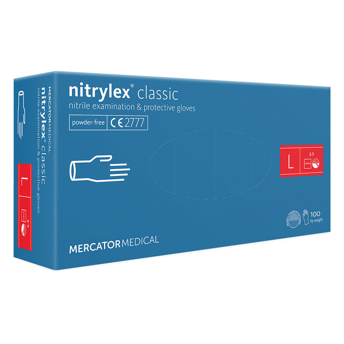 Nitrylex Classic  Blue Medical Examination Nitrile Gloves | Mercator