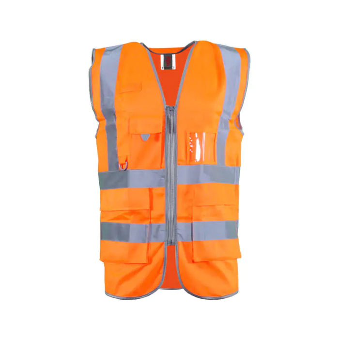 Warrior Hi-Vis Executive Wasitcoat With ID Badge Holder & Pockets | 0118DWHV28
