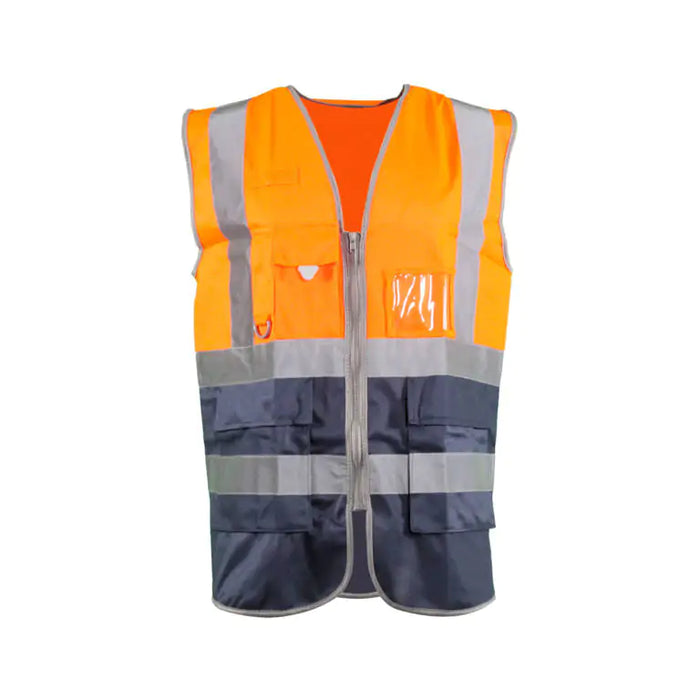 Warrior Hi-Vis Executive Wasitcoat With ID Badge Holder & Pockets, Multiple Colours | 0118DWHV28