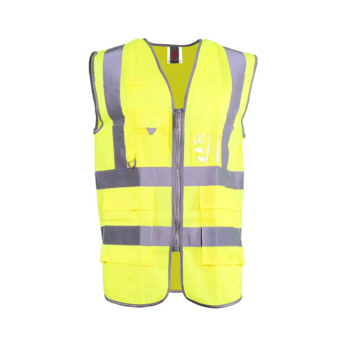 Warrior Hi-Vis Executive Wasitcoat With ID Badge Holder & Pockets | 0118DWHV28