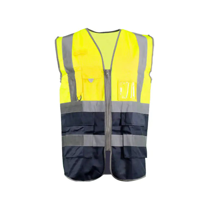 Warrior Hi-Vis Executive Wasitcoat With ID Badge Holder & Pockets, Multiple Colours | 0118DWHV28