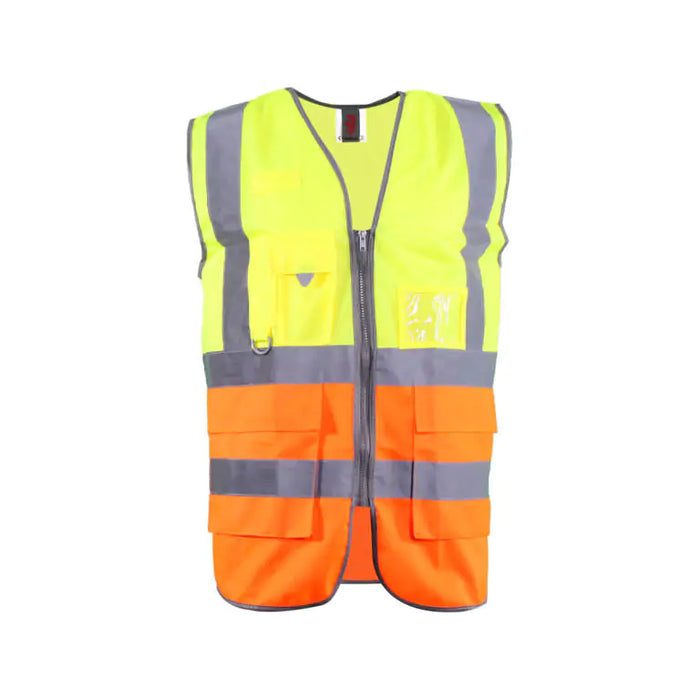 Warrior Hi-Vis Executive Wasitcoat With ID Badge Holder & Pockets, Multiple Colours | 0118DWHV28