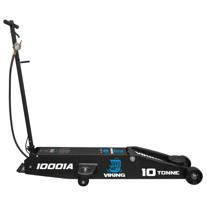 Viking Professional Long Reach Air/Manual Operation Trolley Jack with Rocket Lift 10 Tonne | 10001A