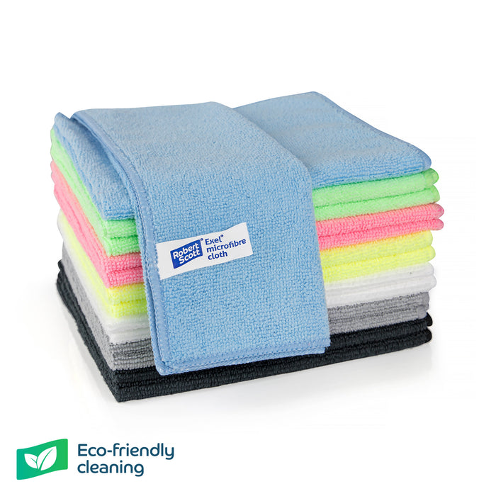 Robert Scott Blue Exel® Microfibre Cloth Pack of 10 | 101157