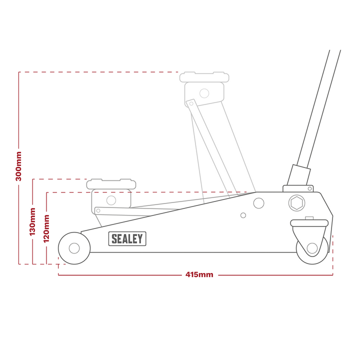 Short Chassis Trolley Jack 1.5 Tonne | 1015CX