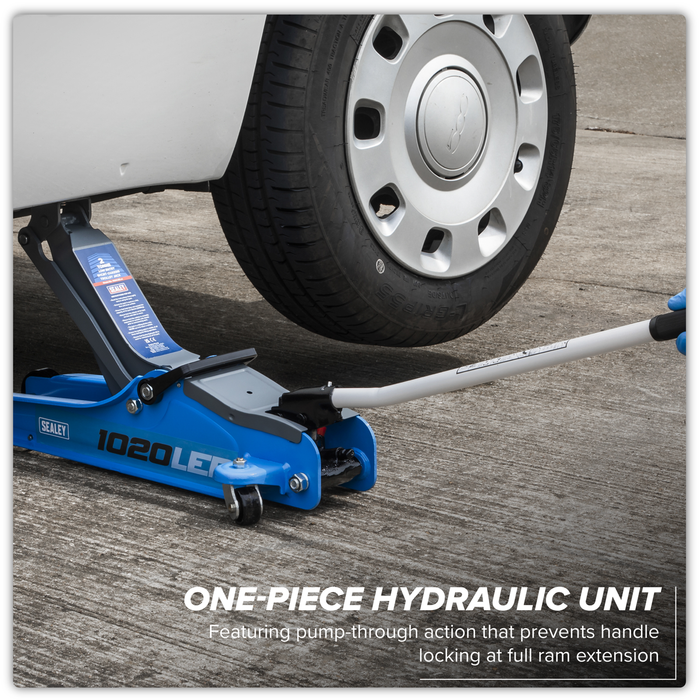Low Profile Short Chassis Trolley Jack 2 Tonne - Blue | 1020LEB