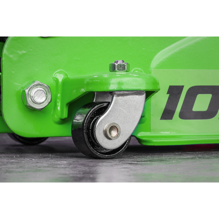 Low Profile Short Chassis Trolley Jack 2 Tonne - Green | 1020LEHV