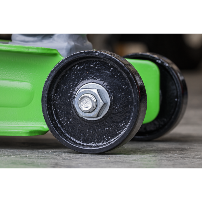 Low Profile Short Chassis Trolley Jack 2 Tonne - Green | 1020LEHV