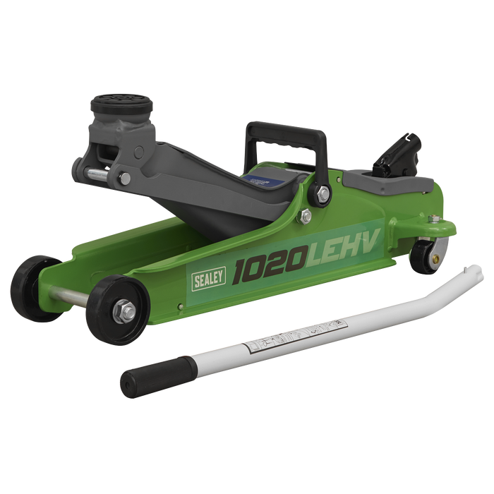 Low Profile Short Chassis Trolley Jack 2 Tonne - Green | 1020LEHV