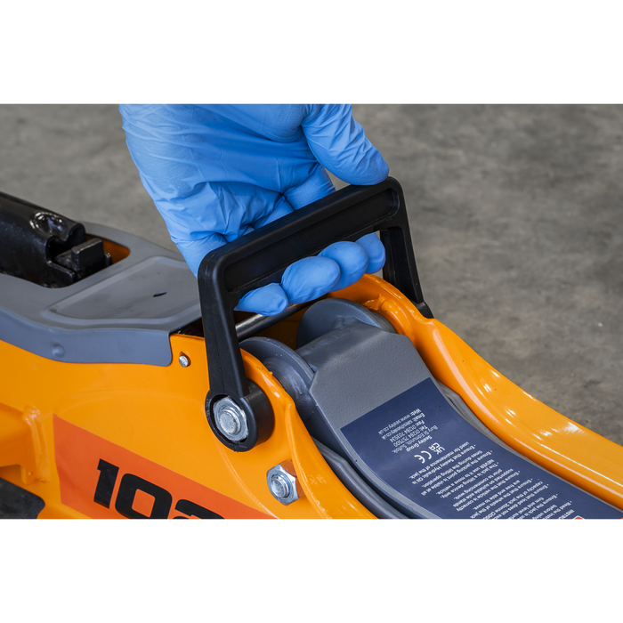 Low Profile Short Chassis Trolley Jack 2 Tonne - Orange | 1020LEO
