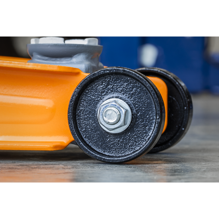 Low Profile Short Chassis Trolley Jack 2 Tonne - Orange | 1020LEO