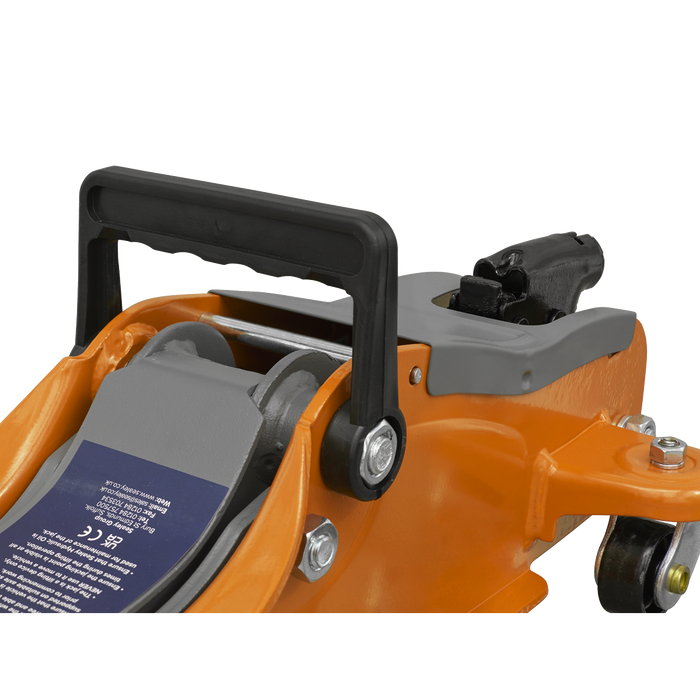 Low Profile Short Chassis Trolley Jack 2 Tonne - Orange | 1020LEO