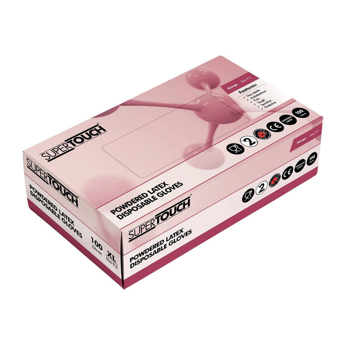 Supertouch Powdered Latex Disposable Gloves (Case of 1,000 Gloves) | 10501