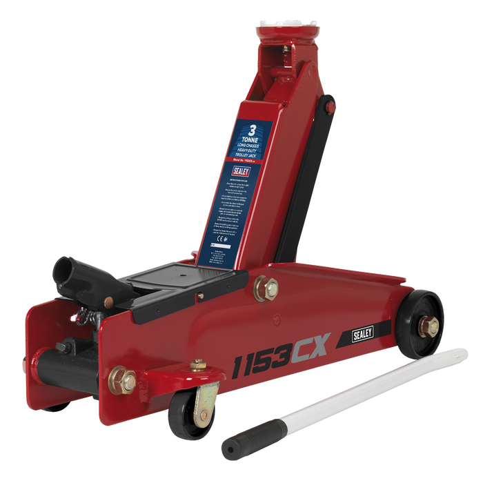 Heavy-Duty Long Reach Trolley Jack 3 Tonne | 1153CX