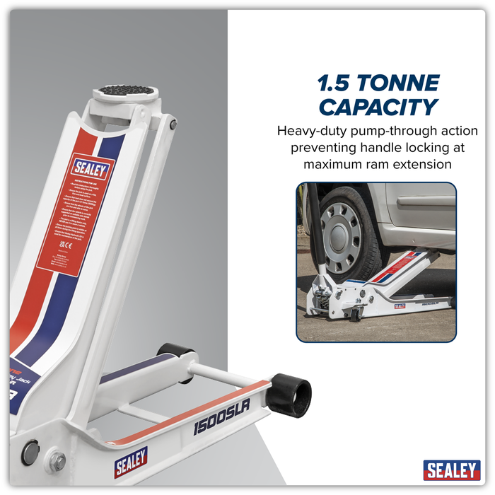 Low Profile Long Reach Rocket Lift Trolley Jack 1.5 Tonne | 1500SLR