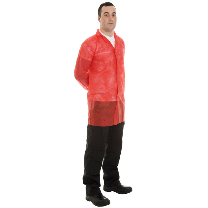 Supertouch Non-Woven Visitors Coat With Velcro | 172