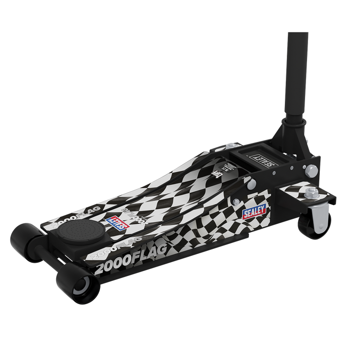 Low Profile Custom Design Trolley Jack with Rocket Lift 2 Tonne - Black | 2000CB