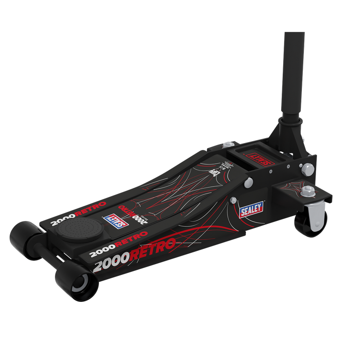Low Profile Custom Design Trolley Jack with Rocket Lift 2 Tonne - Black | 2000CB