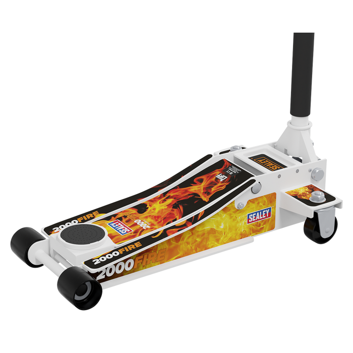 Low Profile Custom Design Trolley Jack with Rocket Lift 2 Tonne - White | 2000CW