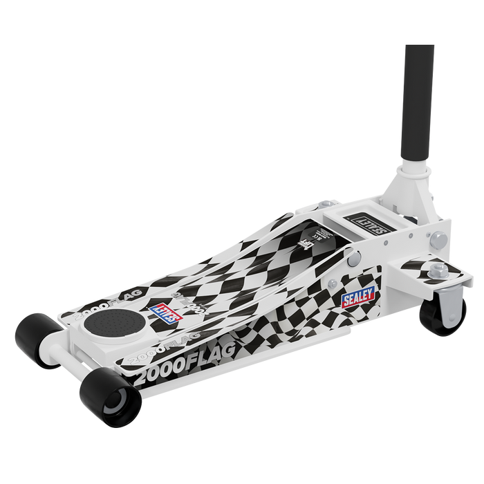 Low Profile Custom Design Trolley Jack with Rocket Lift 2 Tonne - White | 2000CW