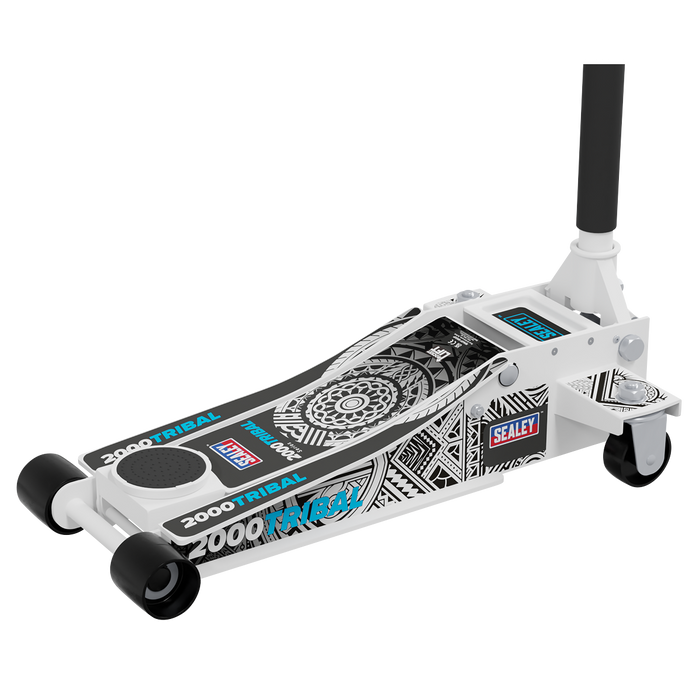 Low Profile Custom Design Trolley Jack with Rocket Lift 2 Tonne - White | 2000CW