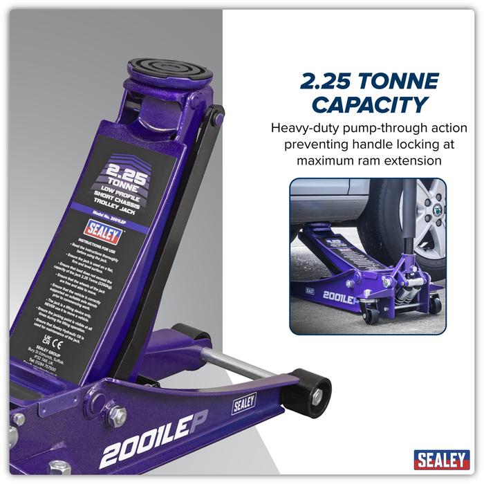 Low Profile Trolley Jack with Rocket Lift 2.25 Tonne - Purple | 2001LEP