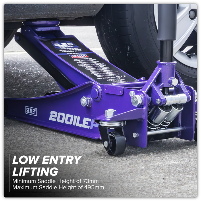 Low Profile Trolley Jack with Rocket Lift 2.25 Tonne - Purple | 2001LEP