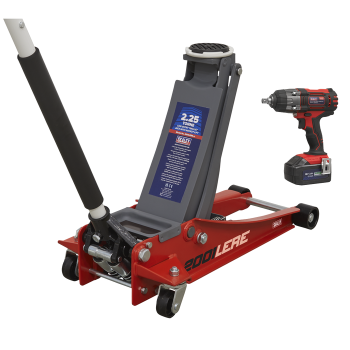 Trolley Jack & Cordless Impact Wrench Combo - Red | 2001LERECOMBO