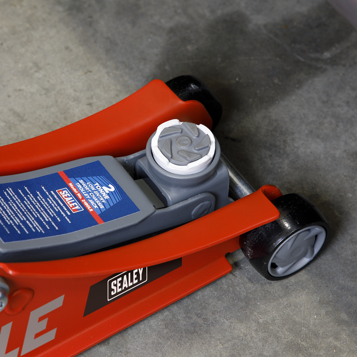 180° Handle Low Profile Short Chassis Trolley Jack 2 Tonne - Red | 2180LE