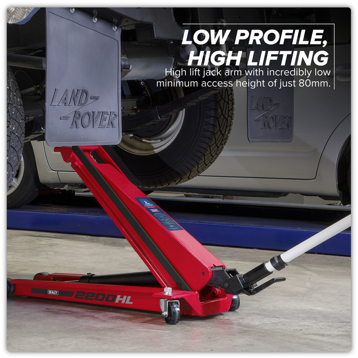 High Lift Low Profile Trolley Jack 2 Tonne | 2200HL