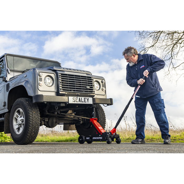 Big Wheel Hybrid Trolley Jack for Off-Road Vehicles, SUVs, Vans & 4x4s with Super Rocket Lift 2.5 Tonne | 2500RG