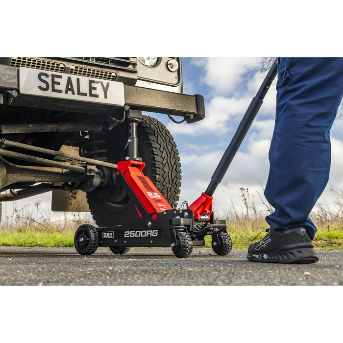 Big Wheel Hybrid Trolley Jack for Off-Road Vehicles, SUVs, Vans & 4x4s with Super Rocket Lift 2.5 Tonne | 2500RG