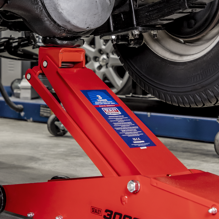 Premier Long Reach High Lift Trolley Jack 3 Tonne | 3000HLC