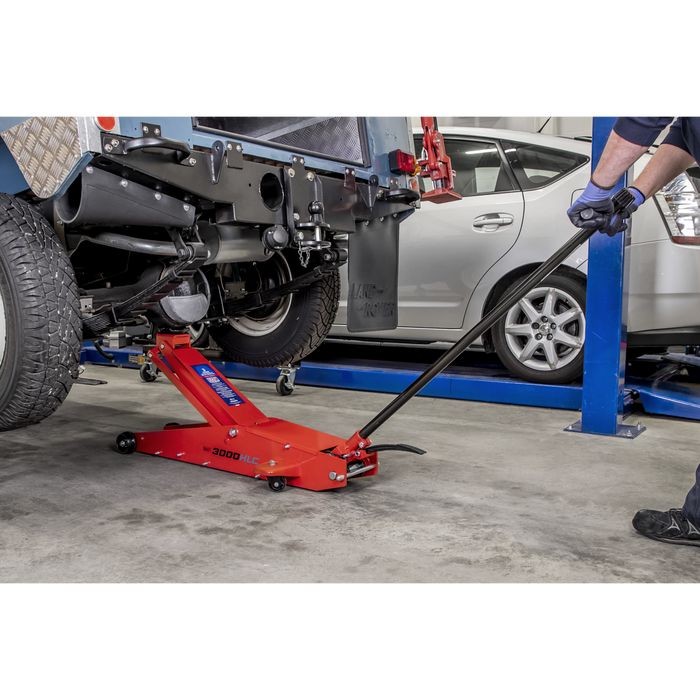 Premier Long Reach High Lift Trolley Jack 3 Tonne | 3000HLC